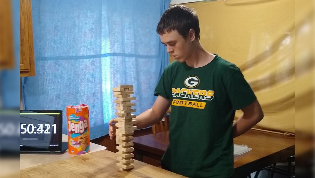 Teen breaks five records with LEGO®, fidget spinner, Jenga and more