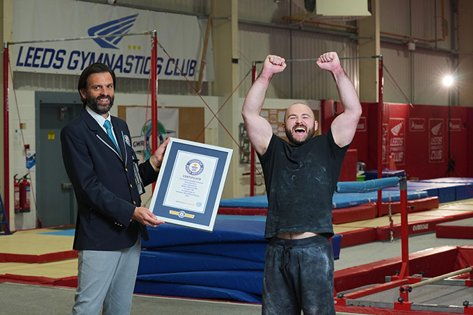 Gymnast Ash Watson does epic flying backflip to break record | Guinness ...