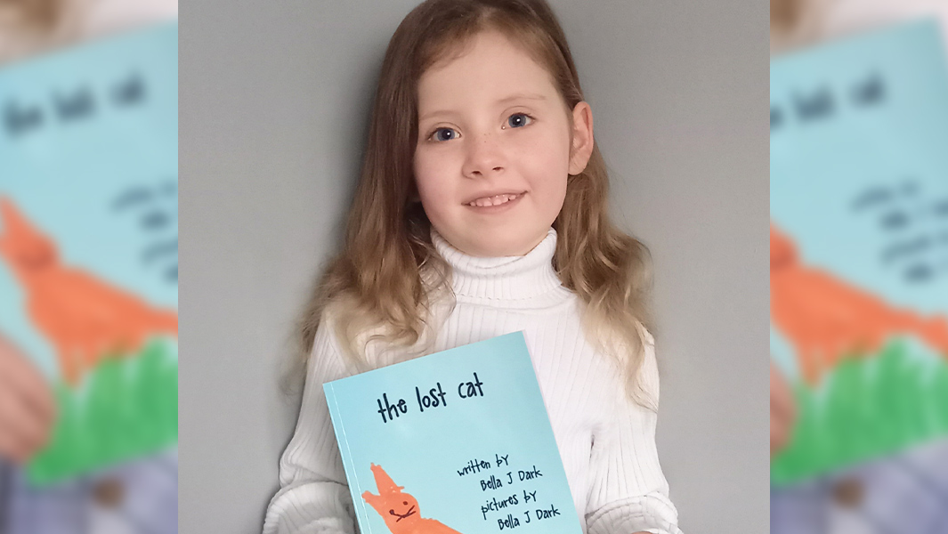 Bella J Dark, age 5, is the world's youngest female author