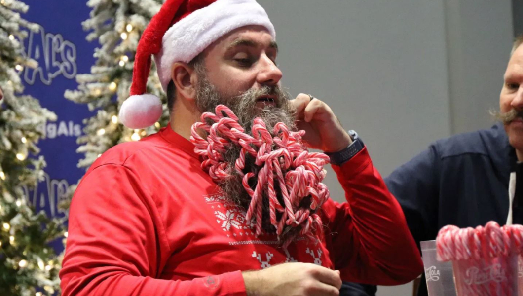 Most candy canes in a beard and other cool Christmas records!
