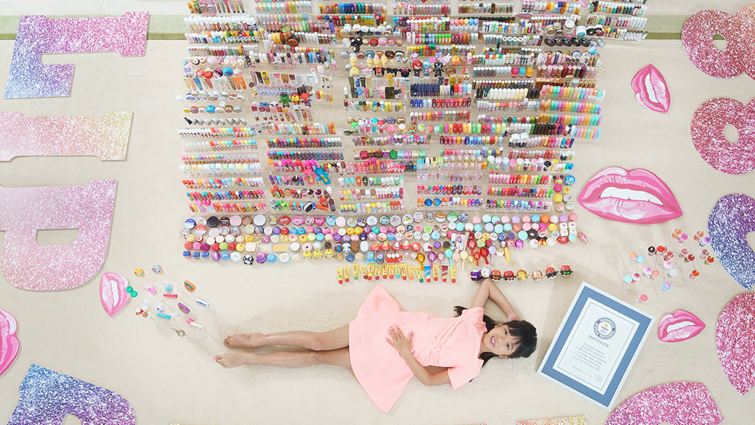 This 6-year-old has the largest collection of lip balms with over 3,000!