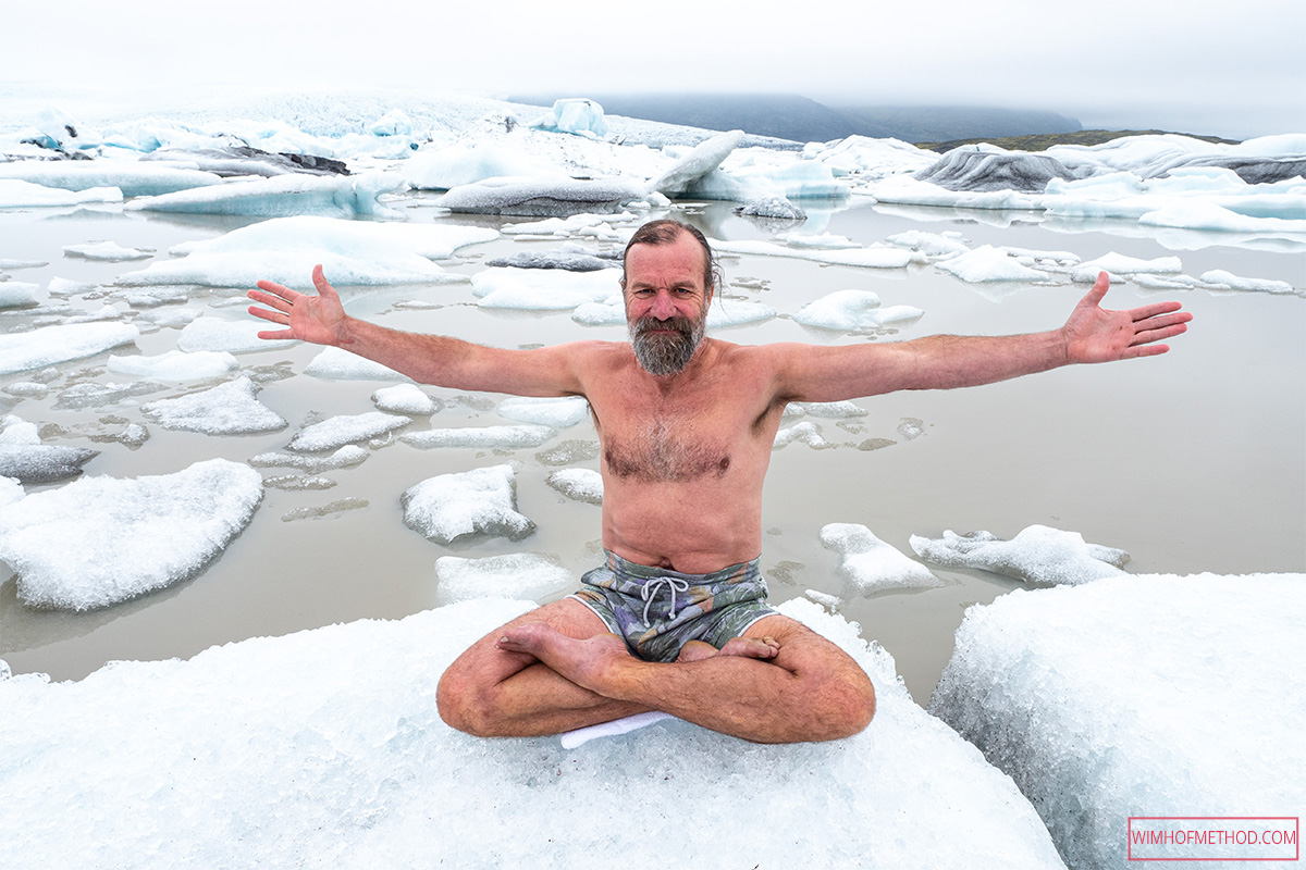 photo of wim hof sitting in the snow