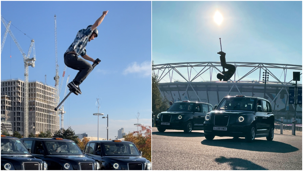 Tyler jumping cabs and no hands