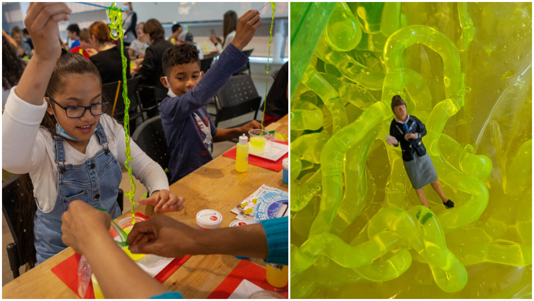 split image largest slime making lesson