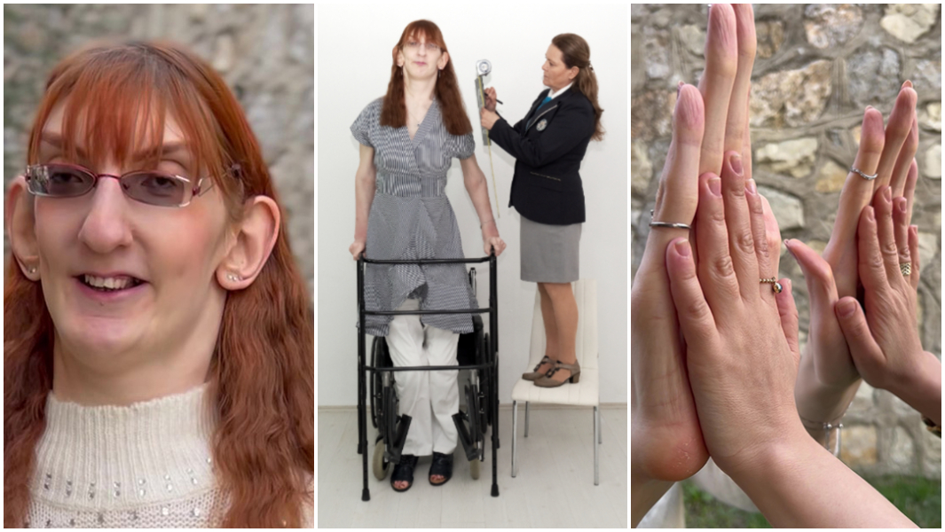 split image rumeysa close up standing hands