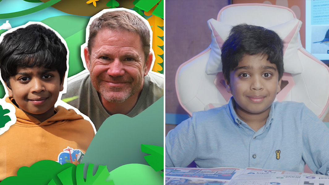 split image aneeshwar with steve and portrait