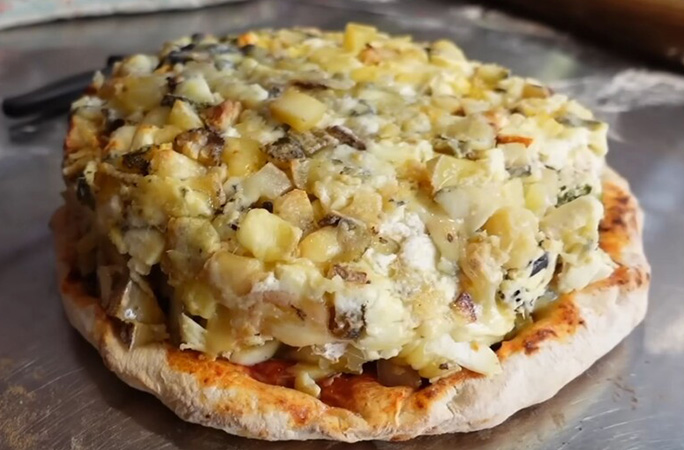 most varieties of cheese on a pizza