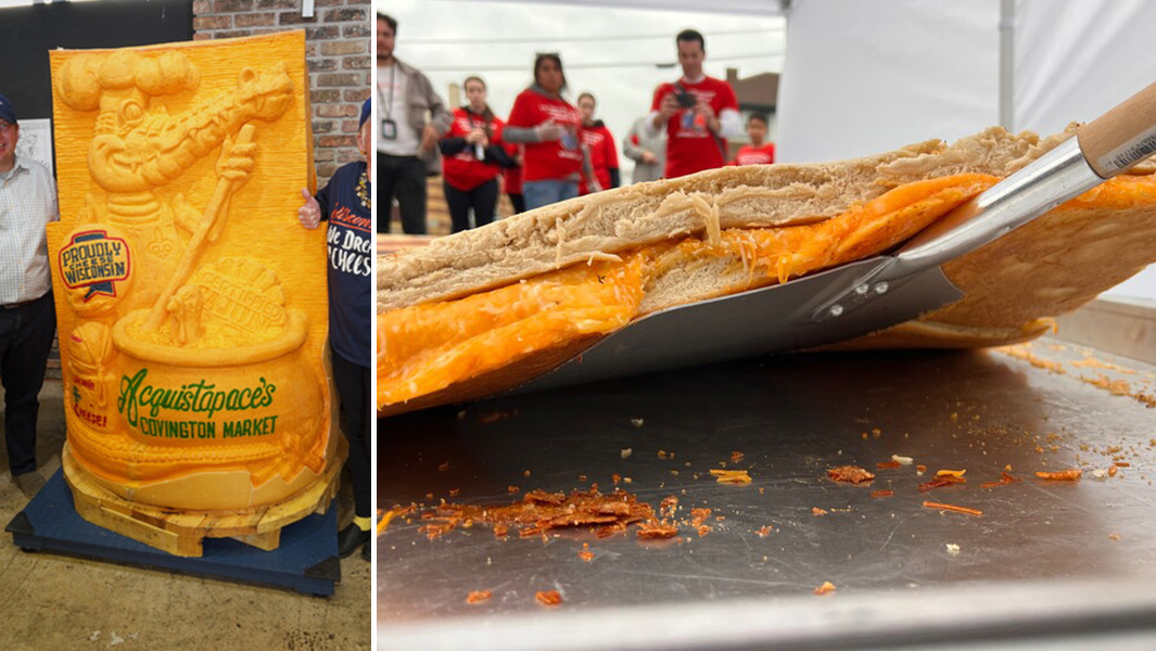 split image cheese records