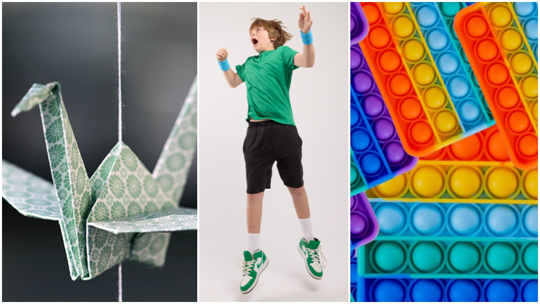 origami kid jumping and pop it game