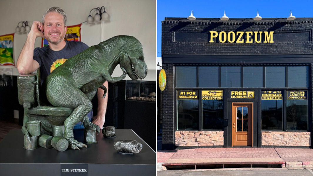 poozeum split image george and building