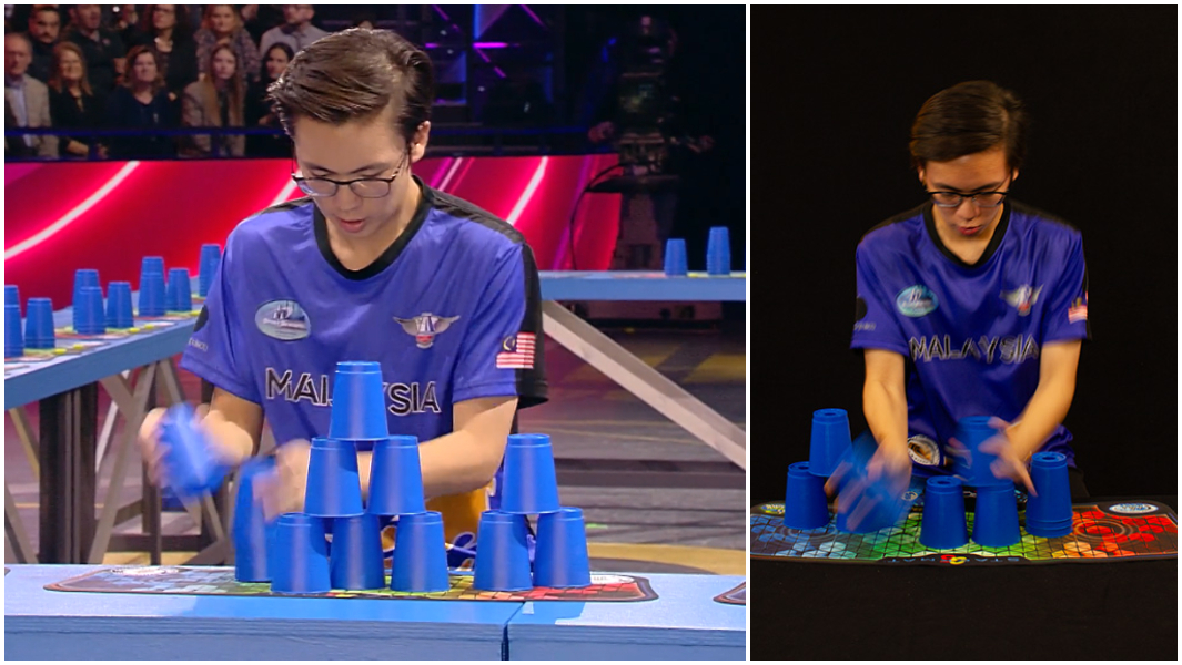 split image chan stacking cups