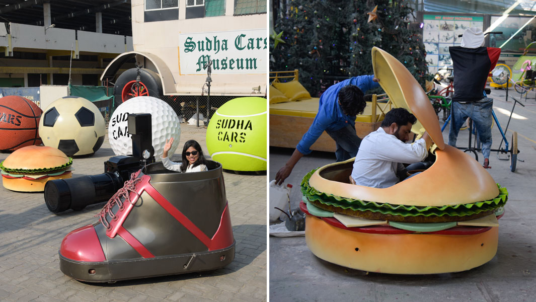 cars hamburger and shoe split header