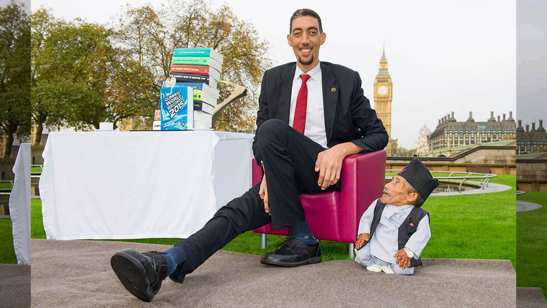 tallest and shortest man together