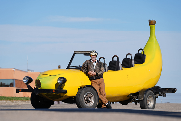 Longest banana car with driver