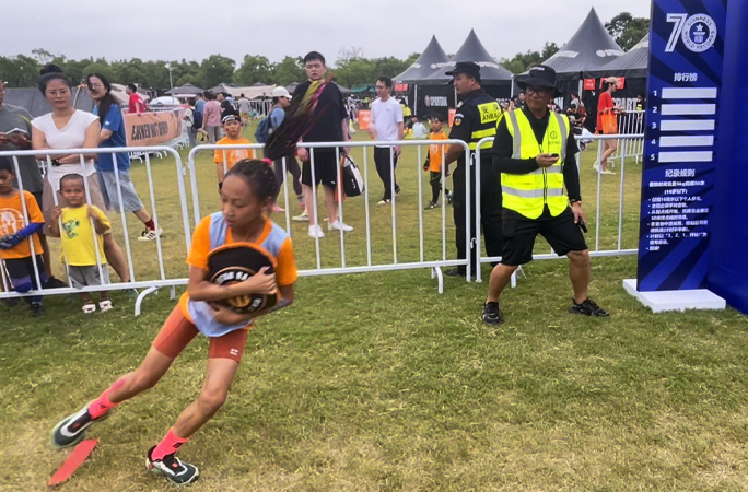 girl running with weight