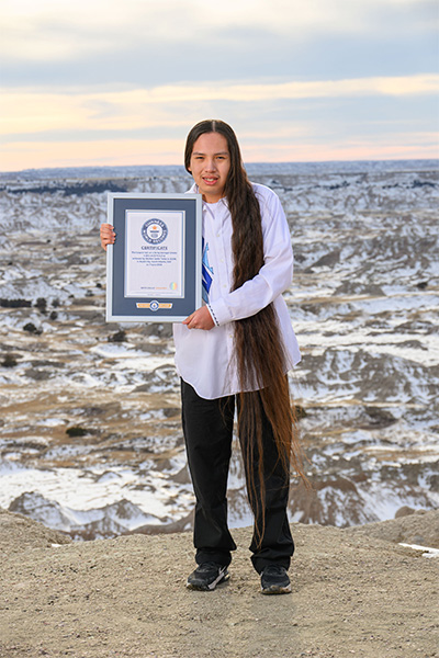 Reuben with record certificate