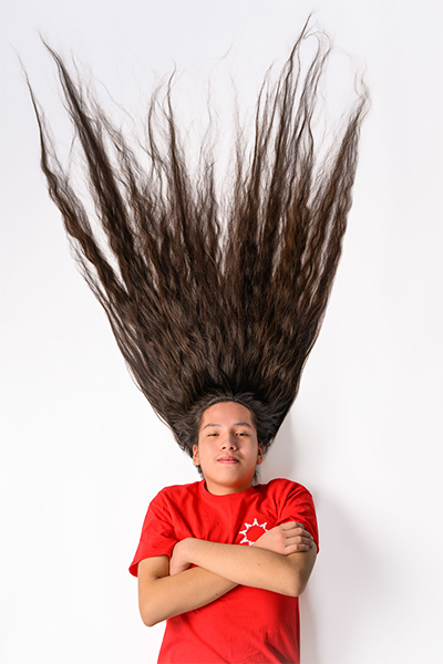 Reuben with hair spread out