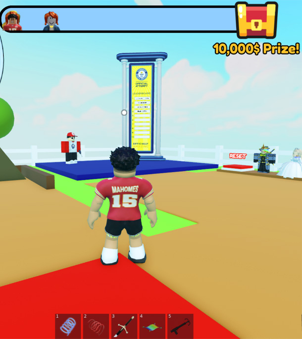 mahomes with leaderboard