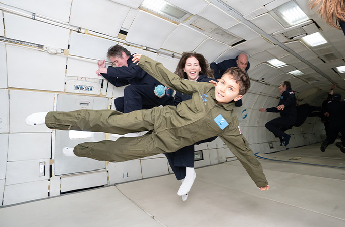 This 8-year-old took flight in zero gravity and pulled off some cool ...