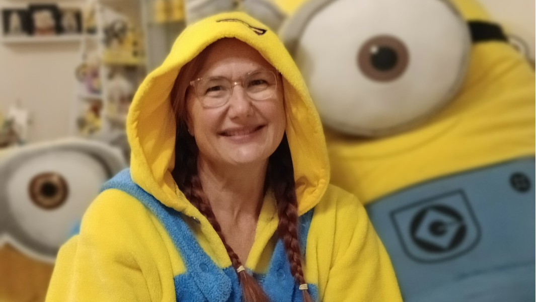 Liesl with Minion outfit and collection