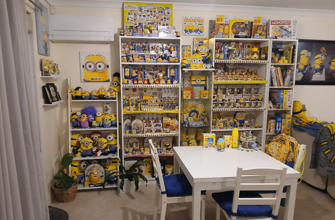 Minion collection in living room