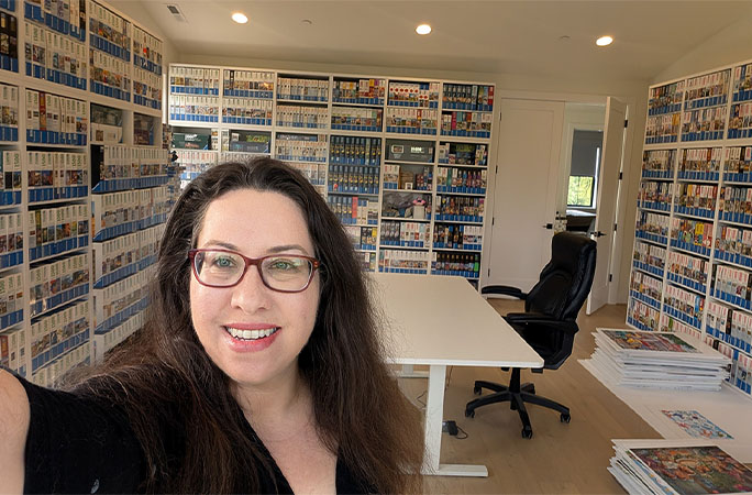 Liza selfie with collection