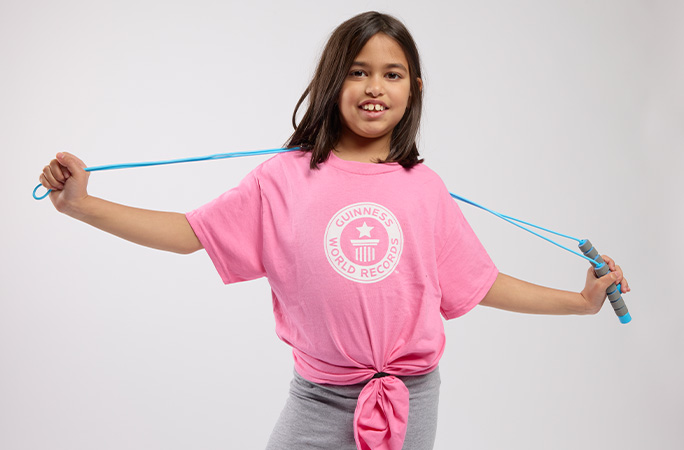 girl with skipping rope