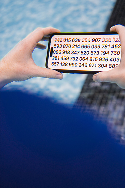 close up phone with numbers