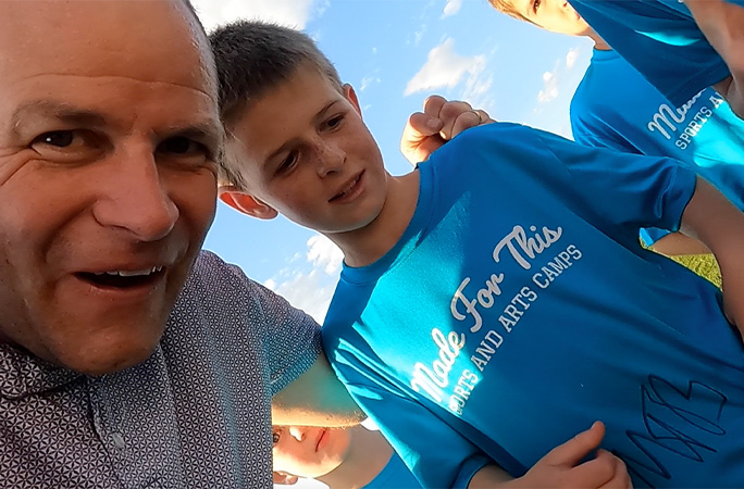 David and son selfie