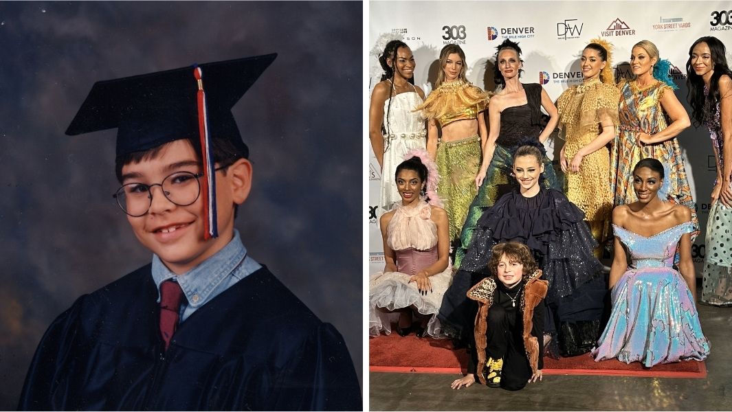 split image youngest graduate youngest fashion designer