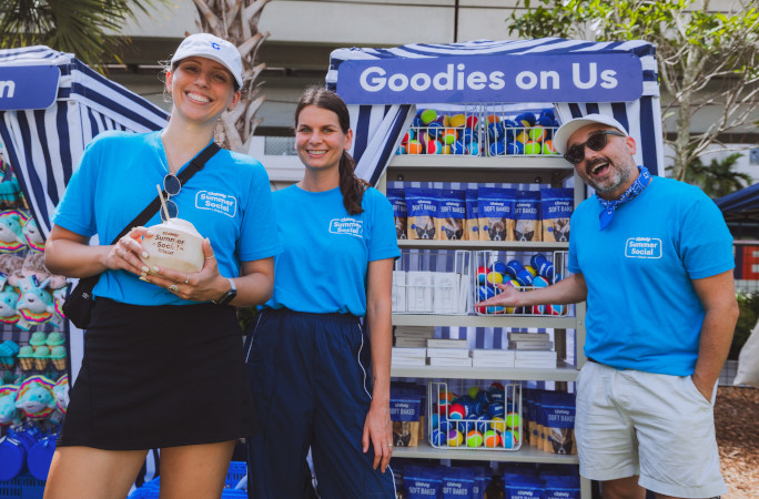 booth with employees