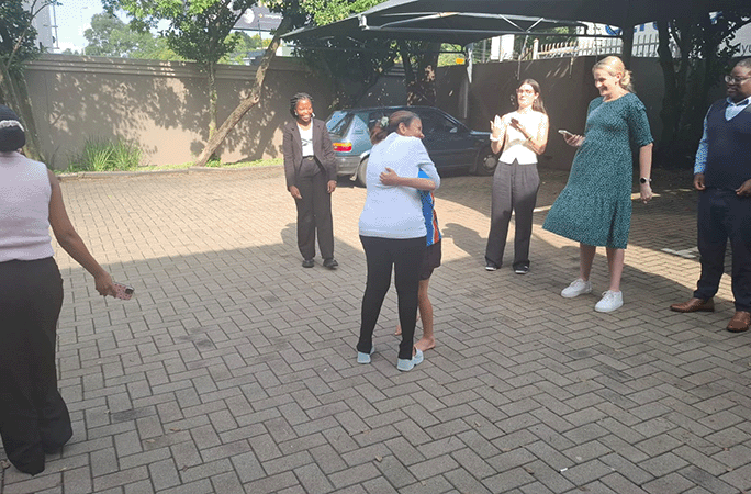 kid mum hug