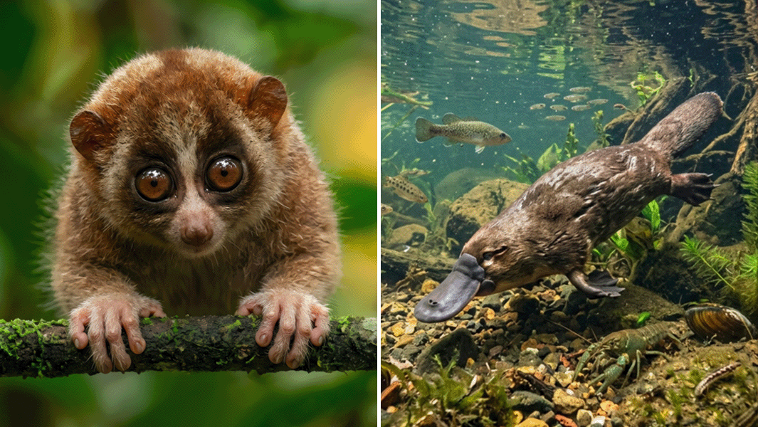 split image loris platypus