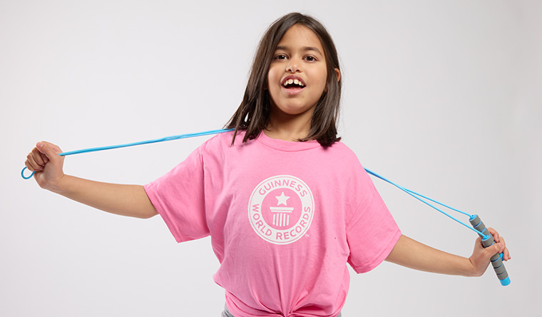 girl with skipping rope