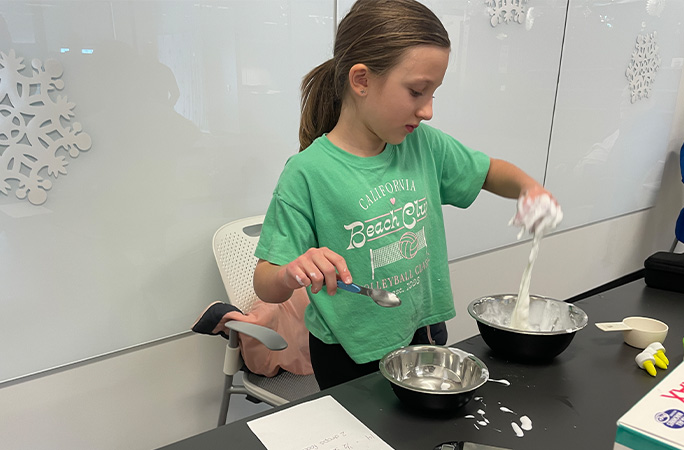 Madison making slime