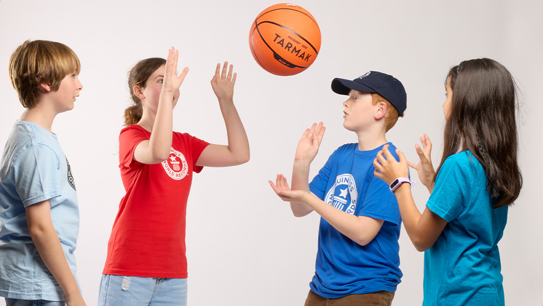 split image kid jumping kid playing basketball