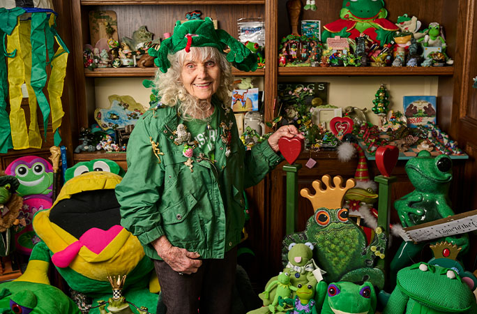 susan posing with collection