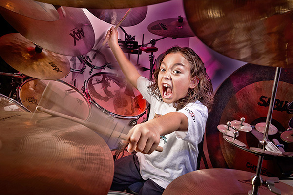 Boy on drums