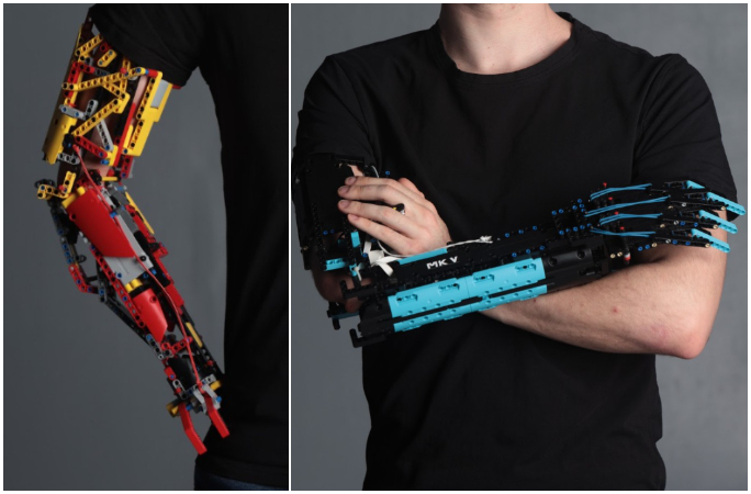 david with lego arms