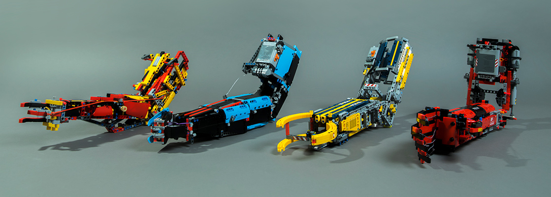 davids lego arms in grey background
