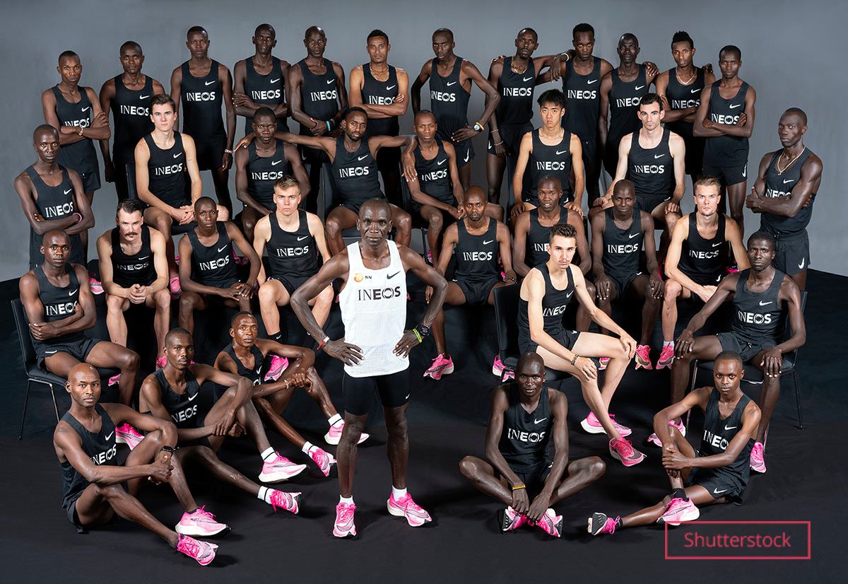 eliud with the ineos team