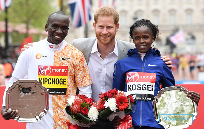 eliud with kosgei and prince harry