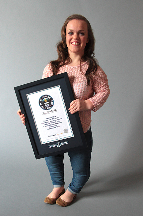 Ellie with certificate