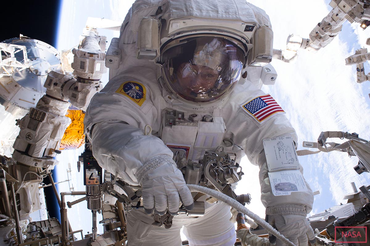 Peggy on a spacewalk