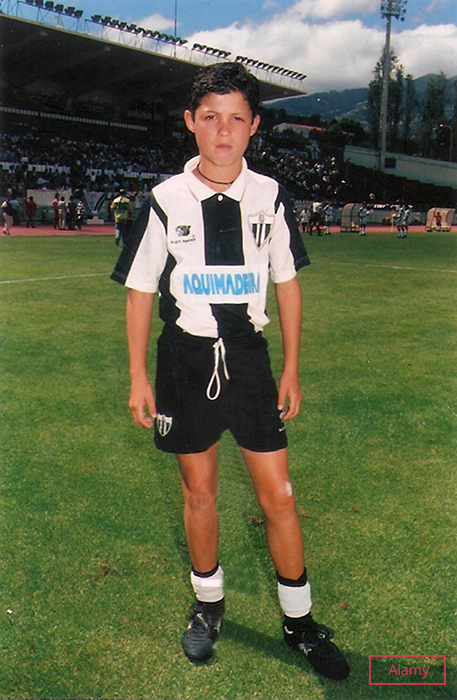 young ronaldo on football field
