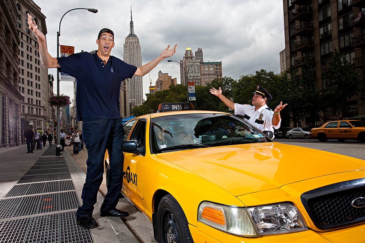 sultan next to taxi