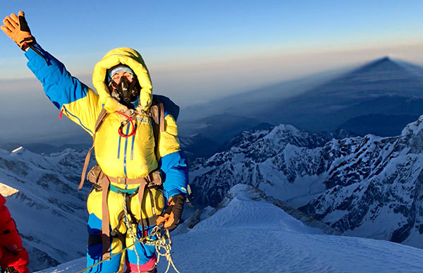 Viridiana at top of mountain