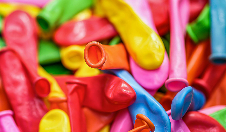 colourful assorted plastic balloons