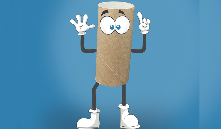 Empty toilet roll