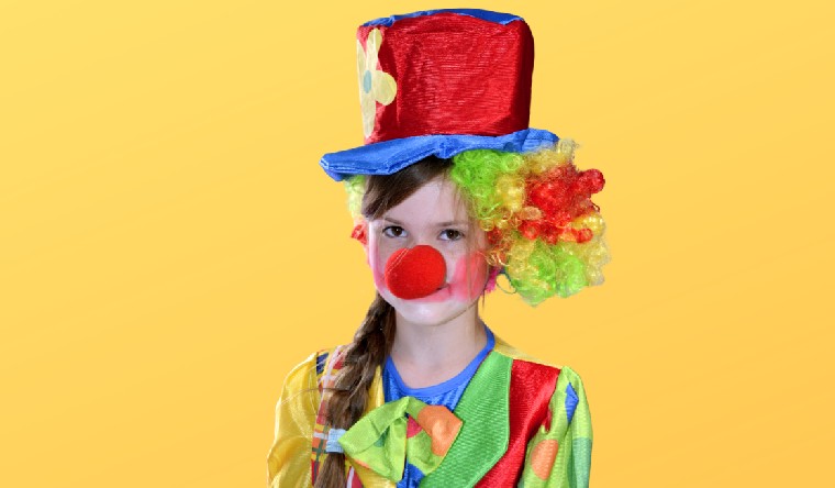 Child dressed as a clown